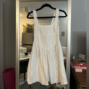 American Eagle Outfitters Cream square neck dress